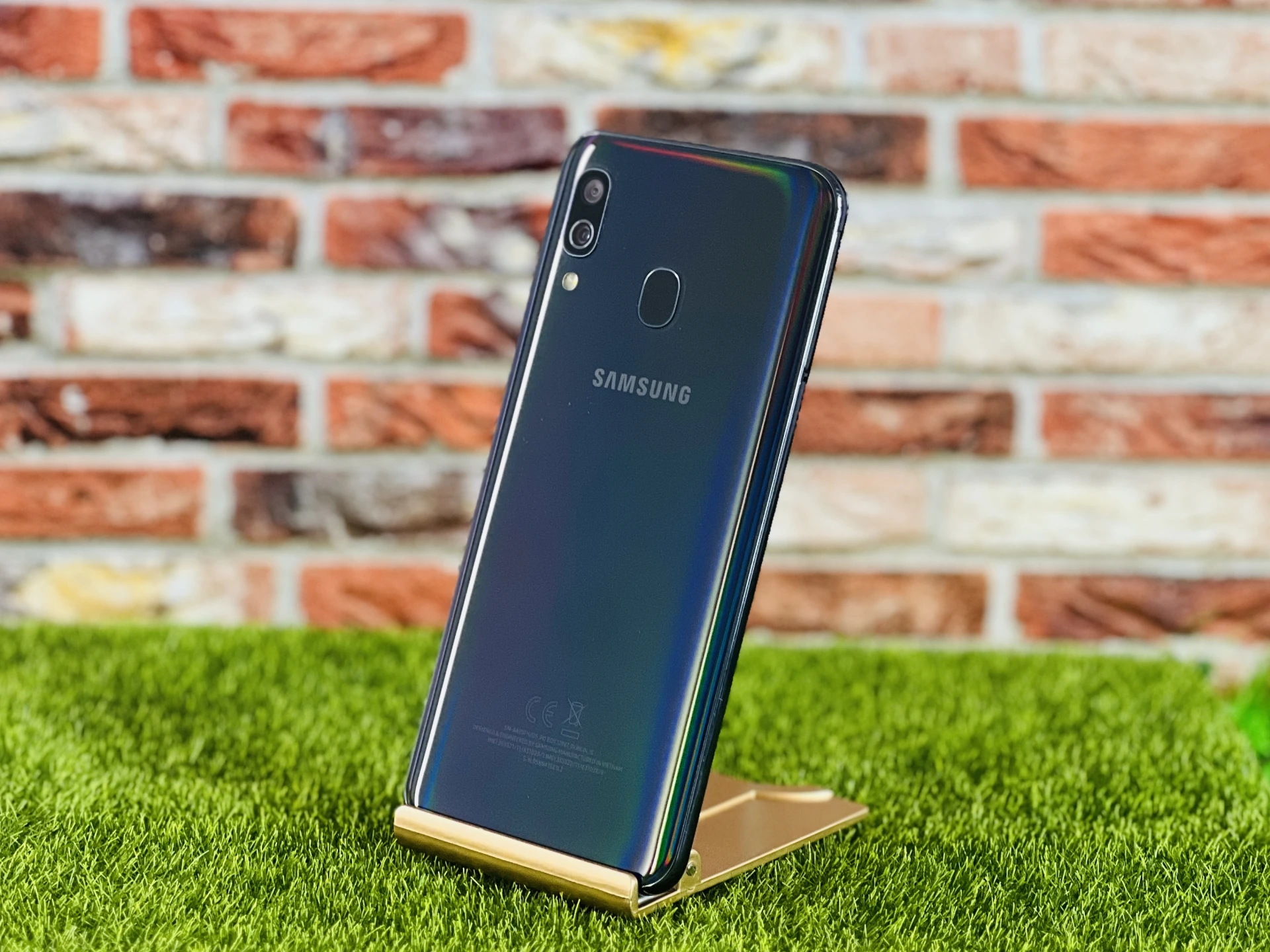 Galaxy A40 64 GB Black szép állapotú - 12 HÓ GARANCIA felújított használt mobil webáruház